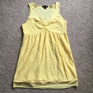 Express Y2K yellow lace dress